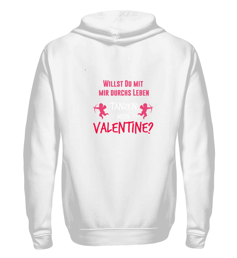 Zip up hoodie with print on the backside