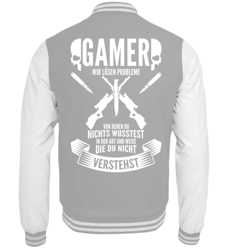 College Jacket with print on the backside