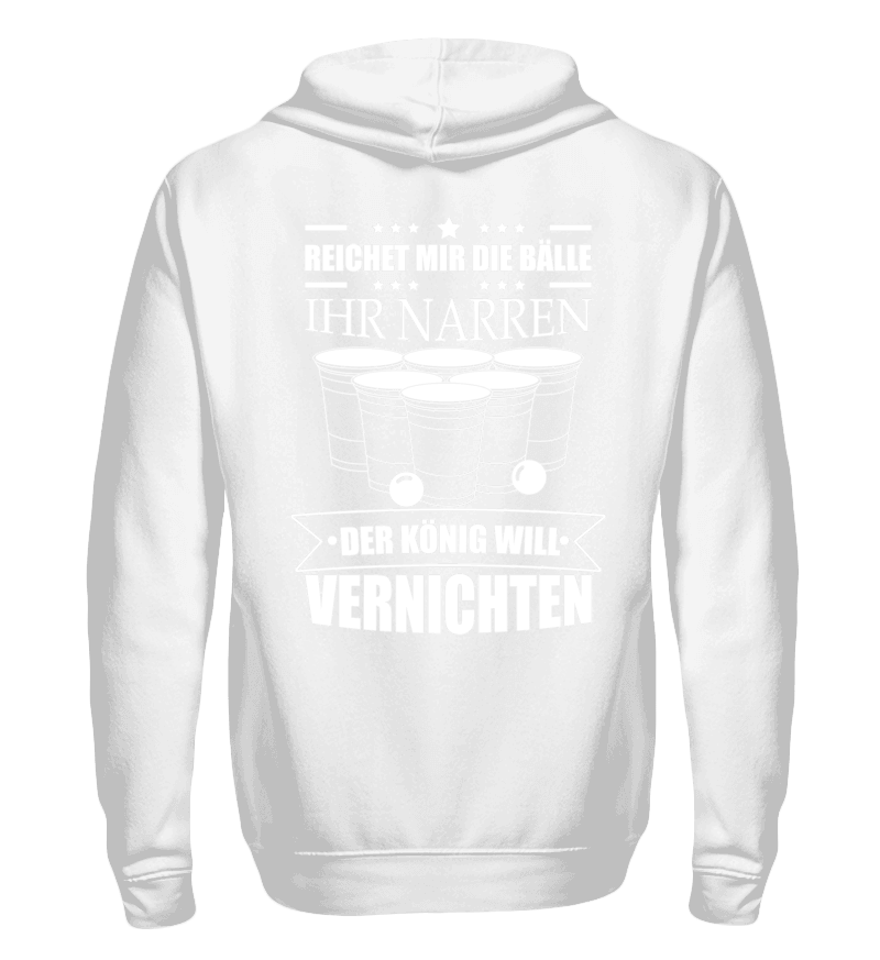 Zip up hoodie with print on the backside