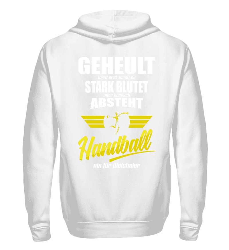 Zip up hoodie with print on the backside