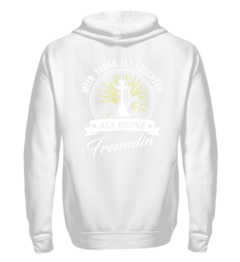 Zip up hoodie with print on the backside