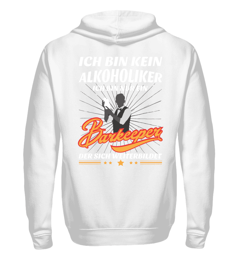 Zip up hoodie with print on the backside