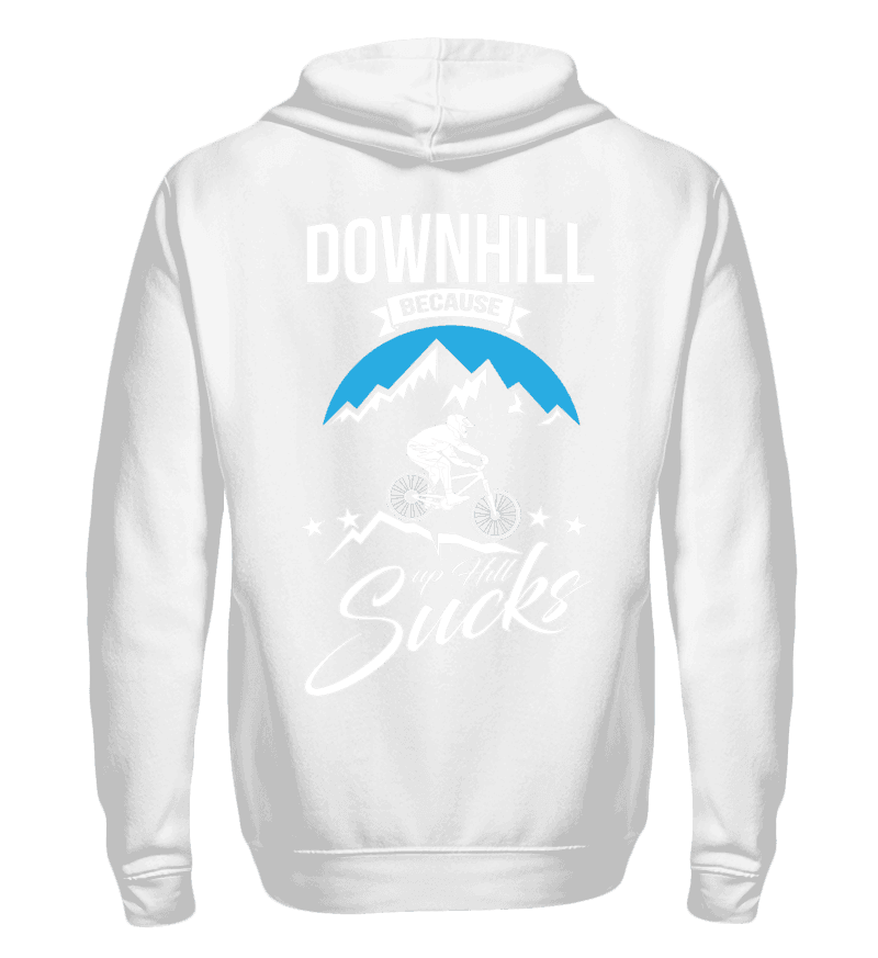 Zip up hoodie with print on the backside