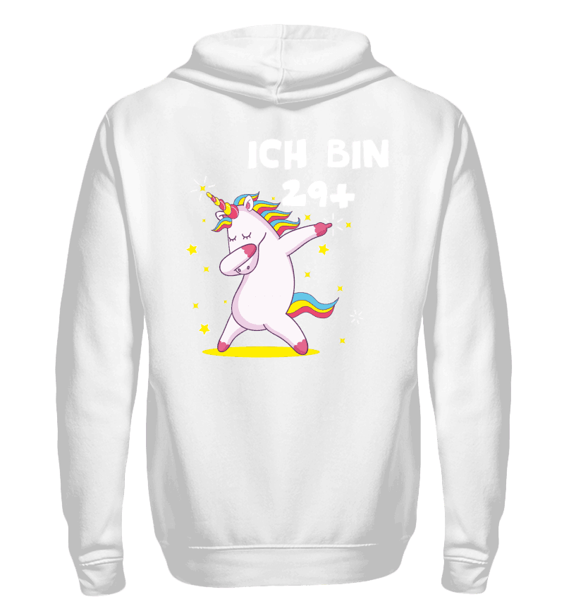 Zip up hoodie with print on the backside
