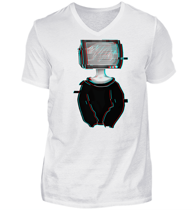 Men T-shirt with V-Neck