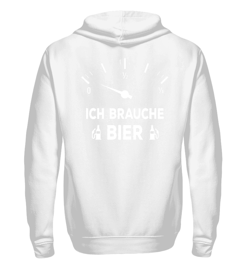 Zip up hoodie with print on the backside