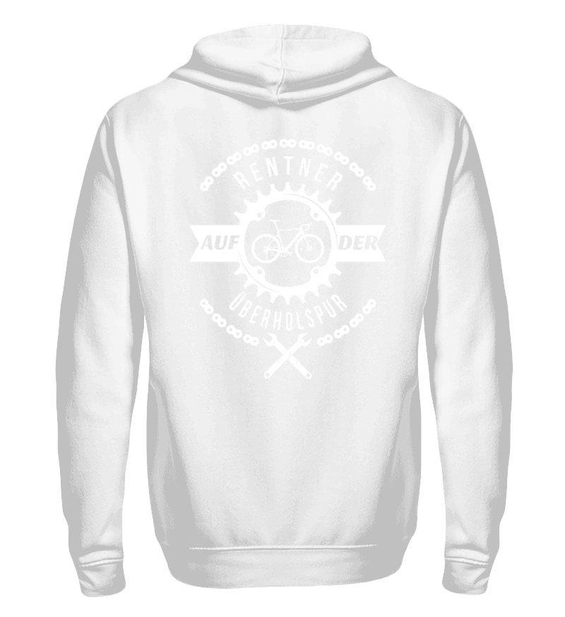 Zip up hoodie with print on the backside