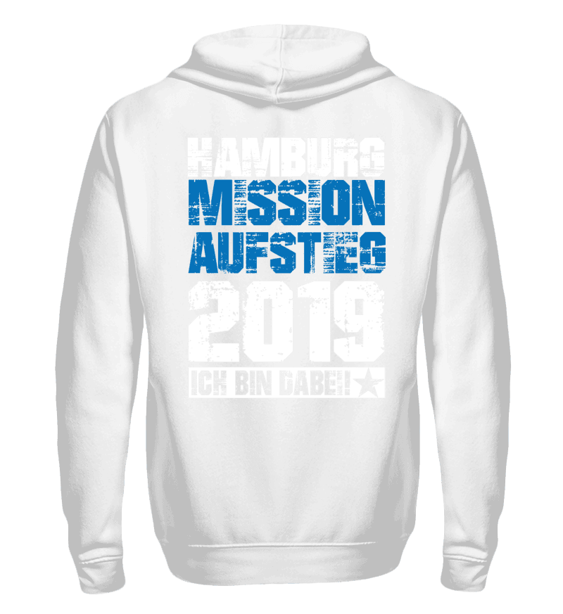 Zip up hoodie with print on the backside